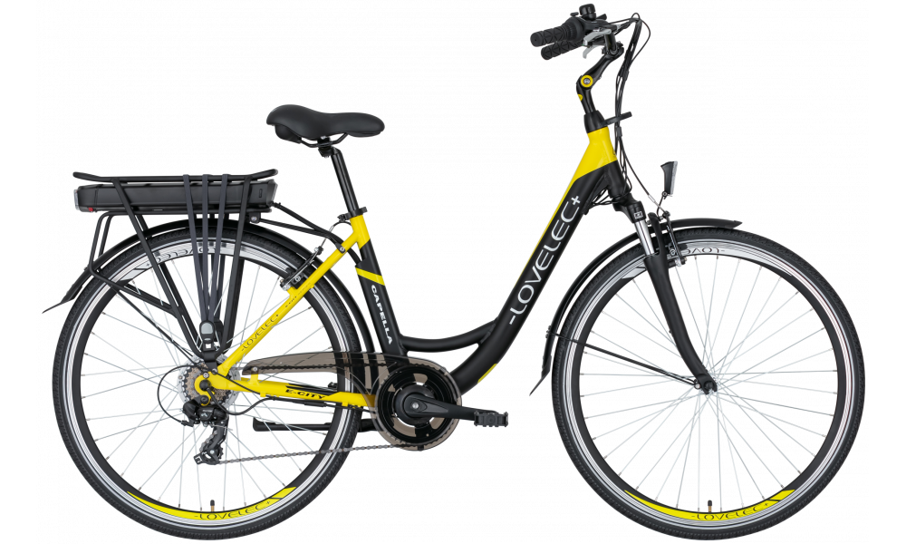 Mestský elektrobicykel LOVELEC Capella Black/Yellow (ilustrčné foto)