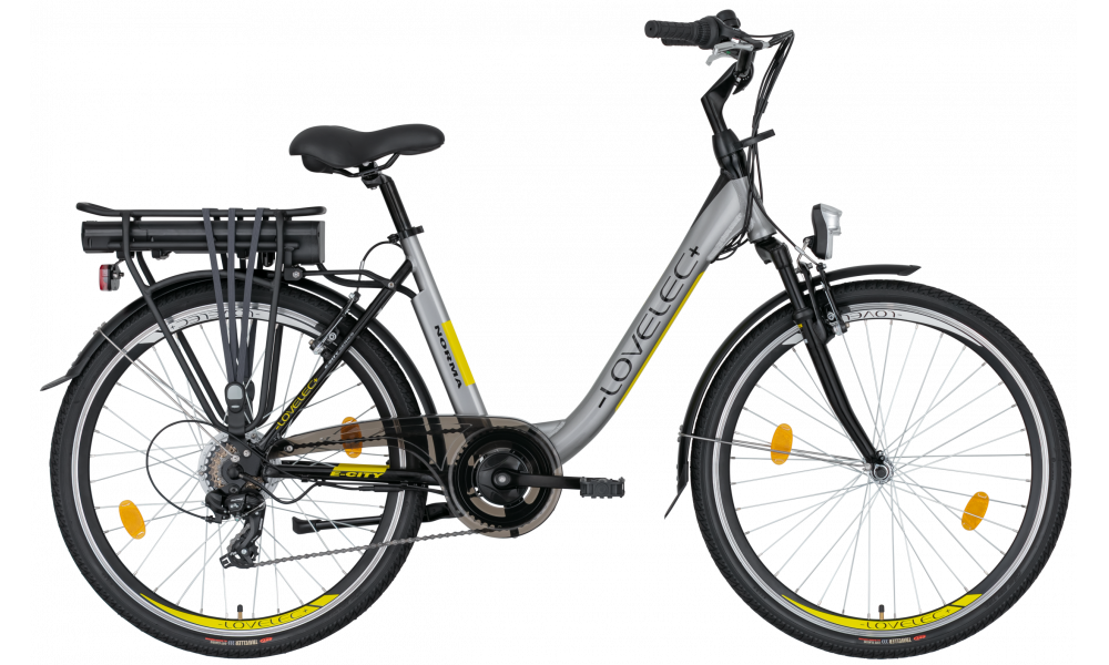 Mestský elektrobicykel LOVELEC Norma Grey/Yellow (ilustračné foto)