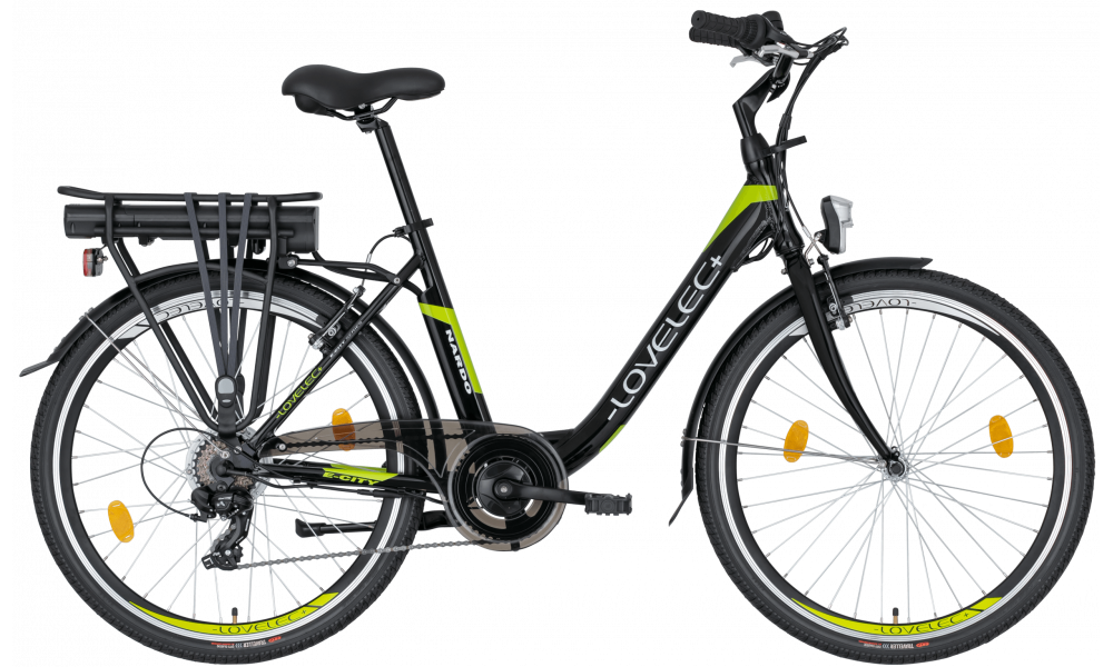 Mestský elektrobicykel LOVELEC Nardo Black/Green 2023 PREDVÁDZACI MODEL!!!