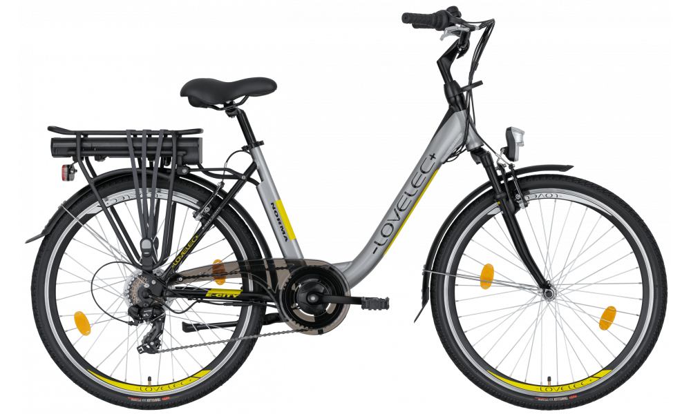 Mestský elektrobicykel LOVELEC Norma Grey/Yellow 2023 POSLEDNÝ KUS!!!