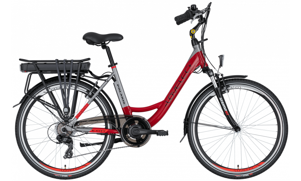 Mestský elektrobicykel LOVELEC Polaris Red/Grey 2024