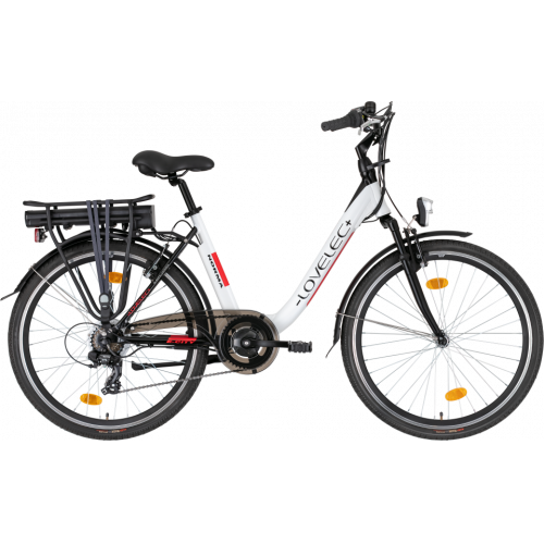 Mestský elektrobicykel LOVELEC Norma White/Red 2021
