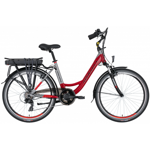 Mestský elektrobicykel LOVELEC Polaris Red/Grey 2022