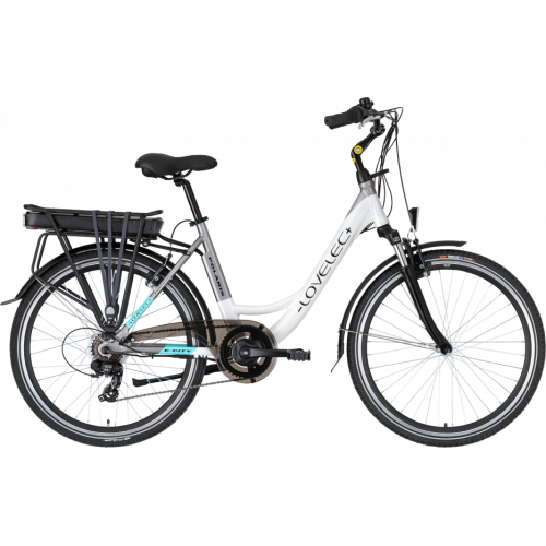 Mestský elektrobicykel LOVELEC Polaris White/Grey 2021