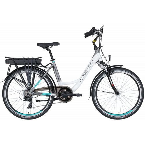Mestský elektrobicykel LOVELEC Polaris White/Grey 2023